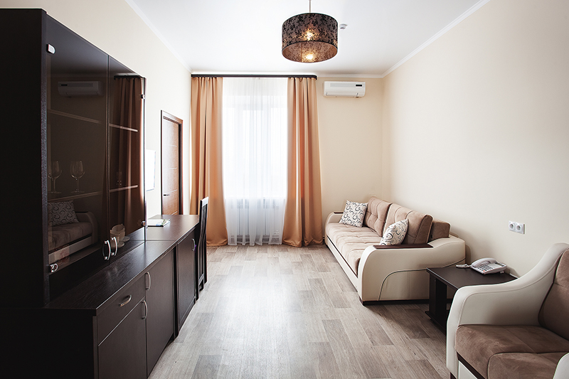 2-мест. 2-комн. СЕМЕЙНЫЙ ПК площадь номера 28-47 м2, питание Люкс